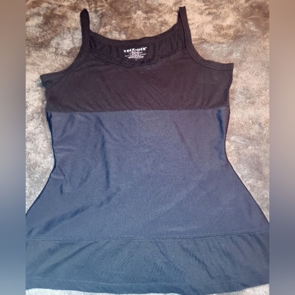 Teez-Her Brand- Tummy Control Panel Tank Top- Color- Black Size- Large - Picture 3 of 4